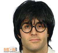 Schoolboy Wig + Glasses Mens Fancy Dress Wizard Book Movie Costume Accessory Set