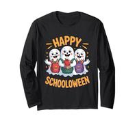 Schooloween Kids Funny Cute Halloween Ghosts Back to School Long Sleeve T-Shirt