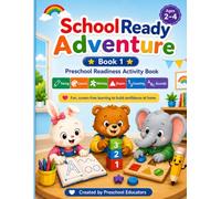 SchoolReady Adventure Series - Book 1: Preschool Readiness Activity Book for Ages 2-4: Tracing, Colours, Matching, Shapes, Counting & ABC Sounds