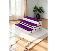 School's New PE Plastic Choir Stage Is A Mobile, Flip-up, Folding Platform With Three-tiered Movable Dance Steps For The Music Classroom(Purple)