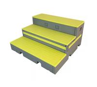 School's New PE Plastic Choir Stage Is A Mobile, Flip-up, Folding Platform With Three-tiered Movable Dance Steps For The Music Classroom(Yellow)