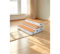 School's New PE Plastic Choir Stage Is A Mobile, Flip-up, Folding Platform With Three-tiered Movable Dance Steps For The Music Classroom(Orange)