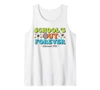 School's Out Forever Groovy Teacher Retirement 2026 Retired Tank Top