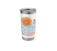 School's Out Forever Retirement 2026 Groovy Floral Art Stainless Steel Insulated Tumbler