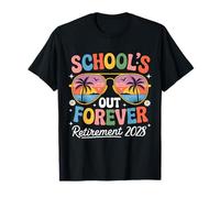 School's Out Forever Retirement 2028 Retro Retired Teacher T-Shirt