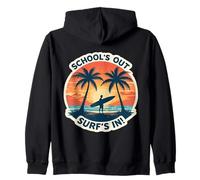 School's Out Surf's In Summer Break Student Surfer Vintage Zip Hoodie