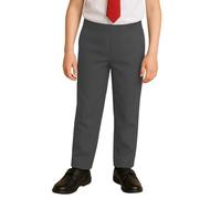 SchoolStitch® Boys School Trousers, Half Elastic Uniform Pull Ups Pants