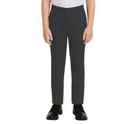 SchoolStitch® Boys School Trousers, Slim Fit Half Elastic Pull Ups Pants