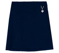 SchoolStitch® Girls Uniform School Skirts, Lycra Elasticated Back School Skirt, Plain Girls Uniform Summer Skirts with Heart Attachment Front Pocket, Sizes 2-16 Years Blue