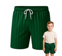 SchoolStitch® Kids Unisex Shadow Stripe PE Shorts, Girls Boys Drawstring Waist Football Shorts, School Sports Gym Running Boys and Girls’ Activewear Stretchy Short Pants, Ages 2-13 Bottle Green