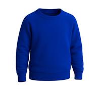 SchoolStitch® School Jumpers for Boys and Girls, Long Sleeve Fleece Jumper, Kids Unisex Crew Neck Plain Sweatshirt, School Uniform Girls and Boys, Ages 2-13 Royal Blue