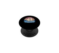 Schooner Sailboat Sunset Dolphin Ocean Adventure PopSockets Adhesive PopGrip
