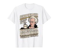 Schopenhauer Professional Overthinker Powered by Will Value Graphic T-Shirt, Men, White, L
