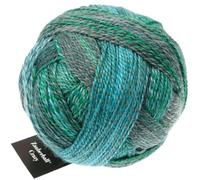 Schoppel-Wolle Zauberball Crazy, 2542 Cool Botanical Garden, 100% Wool, 100% Nylon, 1E+1 centimeters, Turquoise