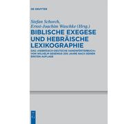 Schorch - Biblische Exegese und hebrische Lexikographie - New hardbac - P555z
