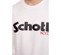 Schott NYC Men's SWCREW Crewneck Sweatshirt Off White Logo XL