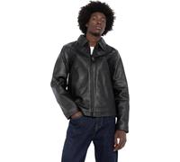 Schott Men's LC9800 Blouson Plain or unicolor Long sleeve Jacket - Black - Black - Large
