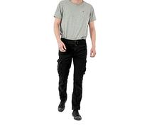 Schott NYC Homme Pantalon, Slim, Coton, Noir, 32