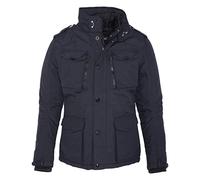 Schott NYC Men's Field Parka Long Sleeve Jacket, Blue (Navy), Large