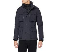 Schott NYC Men's Field Parka Long Sleeve Jacket, Blue (Navy), Medium