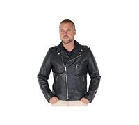 Schott NYC Men's Lc1140icon Jacket, Black (Black X Black X), Medium