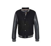 Schott NYC Men's LC8705 Leather Jacket, Black/Black, Large