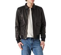 Schott NYC Men's LCFLYVINT Leather Jacket, Black, L