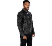 Schott NYC Men's LCJOE Jacket, Black (Black Black), Small (Size: S)