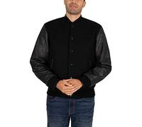 Schott NYC Men's Lcusa Leather Jacket Not Applicable, Black/Black, Small