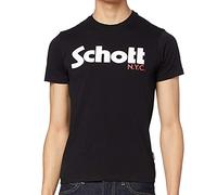 Schott NYC Men's Logo T-Shirt, Black, Large
