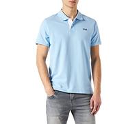 Schott NYC Men's PSMILTON Polo Shirt, Sky/White, M