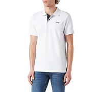 Schott NYC Men's PSMILTON Polo Shirt, White/Navy, XL