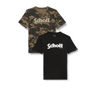 Schott NYC Men's Tspklogo T-Shirt, Multicolored, L