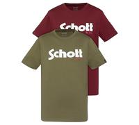 Schott NYC Men's Tspklogo T-Shirt, Multicolored, L