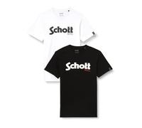 Schott NYC Men's Tspklogo T-Shirt, White, M