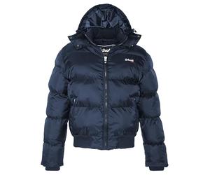 Schott NYC Mixte Chicago DOUDOUNE A CAPUCHE AVEC BORD COTE SCHOTT, NAVY, M EU