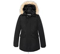 Schott NYC Mixte Jktnellyw PARKA CAPUCHE FAUSSE FOURRURE SCHOTT, Noir, XS EU