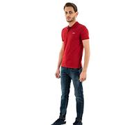 Schott NYC PSMILTON Polo Shirt, Red/Navy, M, Red/Navy, M