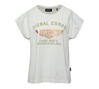 Schott NYC TSGLENW Women's T-Shirt, Off White, L, Off White, L