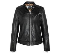 Schott NYC Women's Lcwmotor Jacket, Black, XL