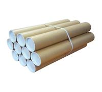 Schott Packaging 20x A1 Postal Tubes with End Caps (630x50mm | 25x2inch) - Cardboard Tube Mailers for Packing, Storing & Shipping Posters, Charts, Blueprints, Maps, Artwork & Other Rolled Documents