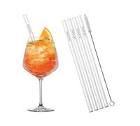 Schott Zwiesel After Work Drinks Set - 4 Cocktail Glasses, 4 Straws, 1 Cotton Brush Made of Machine Blown Glass, 130014
