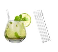 Schott Zwiesel After Work Drinks, Set of 4 tumblers, 4 Glass Straws and 1 Cotton Brush, Dishwasher-Safe Tritan Crystal Glasses, Made in Germany (Art. no. 130015)