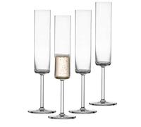 Schott Zwiesel Modo Champagne Glasses (Set of 4), Straight Champagne Glasses with Moussing Point, Dishwasher Safe Tritan Crystal Glasses, Made in Germany (Item No. 119901)