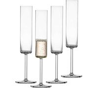 Schott Zwiesel Modo Champagne Glasses (Set of 4), Straight Champagne Glasses with Moussing Point, Dishwasher Safe Tritan Crystal Glasses, Made in Germany (Item No. 119901)