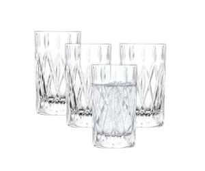 Schott Zwiesel Drinking Glasses Age (Set of 4), Modern Drinking Glass with Relief, Dishwasher-Safe Crystal Glasses (Art. no. 124300)
