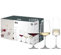 Schott Zwiesel MioVino Glasses Starter Set (Set of 12), Modern Wine Glasses and Champagne Glasses in a Set, Dishwasher-Safe Tritan Crystal Glasses, Made in Germany (Art. no. 124072)