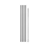 Schott Zwiesel Mix with Friends - Stainless Steel Straws (Set of 4) and Brush - Perfect Cocktail Glasses for Parties and Functions