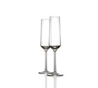 Schott Zwiesel Pure Glassware Wine Glasses Set of 2 - Tritan Crystal Champagne Flute Glassware, 215ml Slim Design, Dishwasher Safe