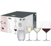 Schott Zwiesel Set of Glasses for You (Set of 16), Each Set of 4 White Wine Glasses, red Wine Glasses, Champagne Glasses and tumblers, Dishwasher-Safe Tritan Crystal Glasses, (Art. no. 124093)
